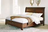 Prime Furniture - Ashley Furniture - Trellington Bedroom - King Sleigh Storage Bed / Brown - B716B2